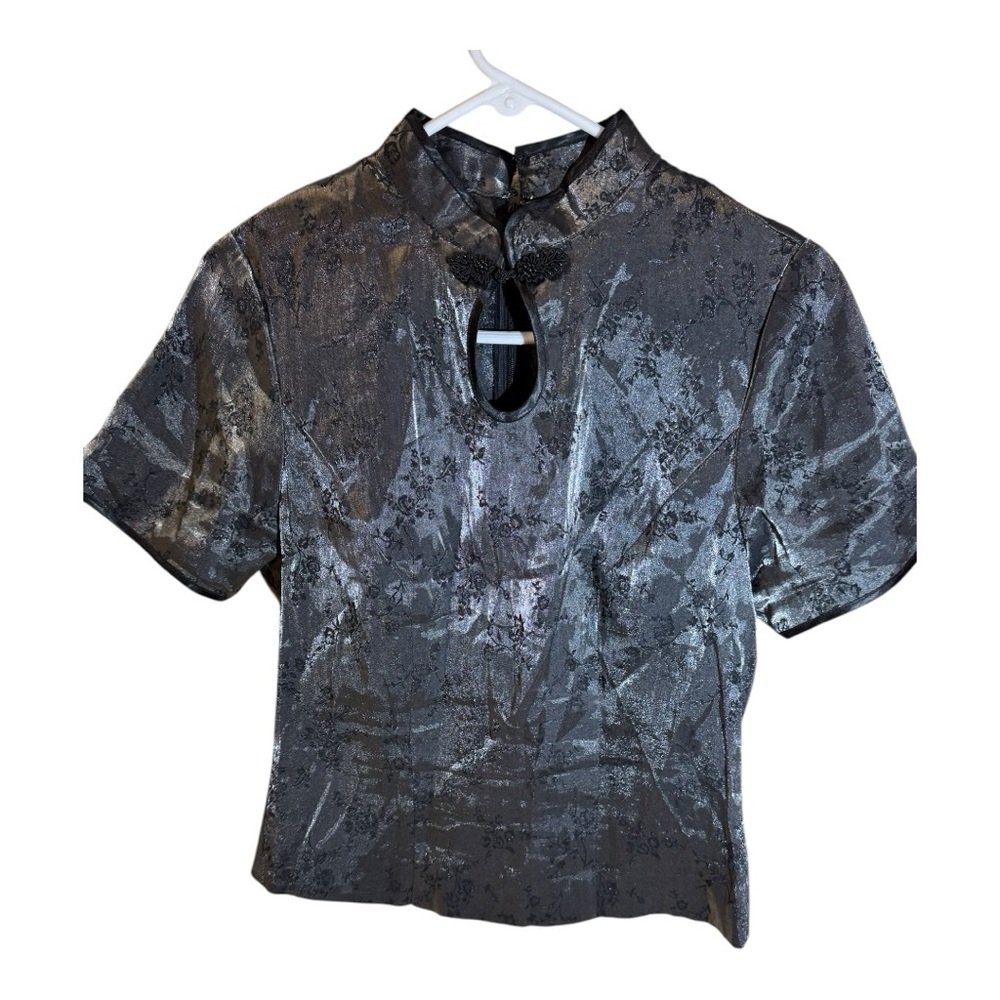 Vintage Inspired Asian Satin Top